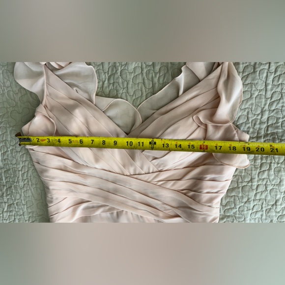 B12 Jasmine Bridesmaid Long Dress shell pink Size 16 Sleeveless v neck - Picture 11 of 12